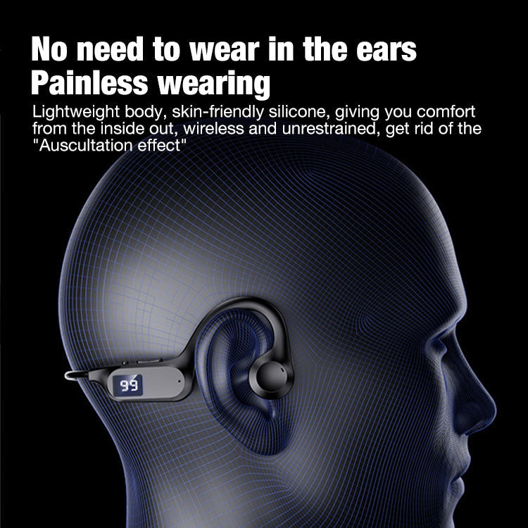 Brand new LCD bone conduction earphones - Hifi sound quality, built-in microphone for voice calls