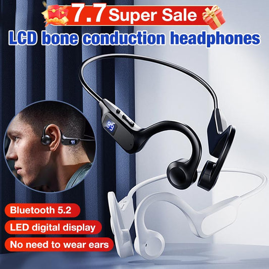Brand new LCD bone conduction earphones - Hifi sound quality, built-in microphone for voice calls